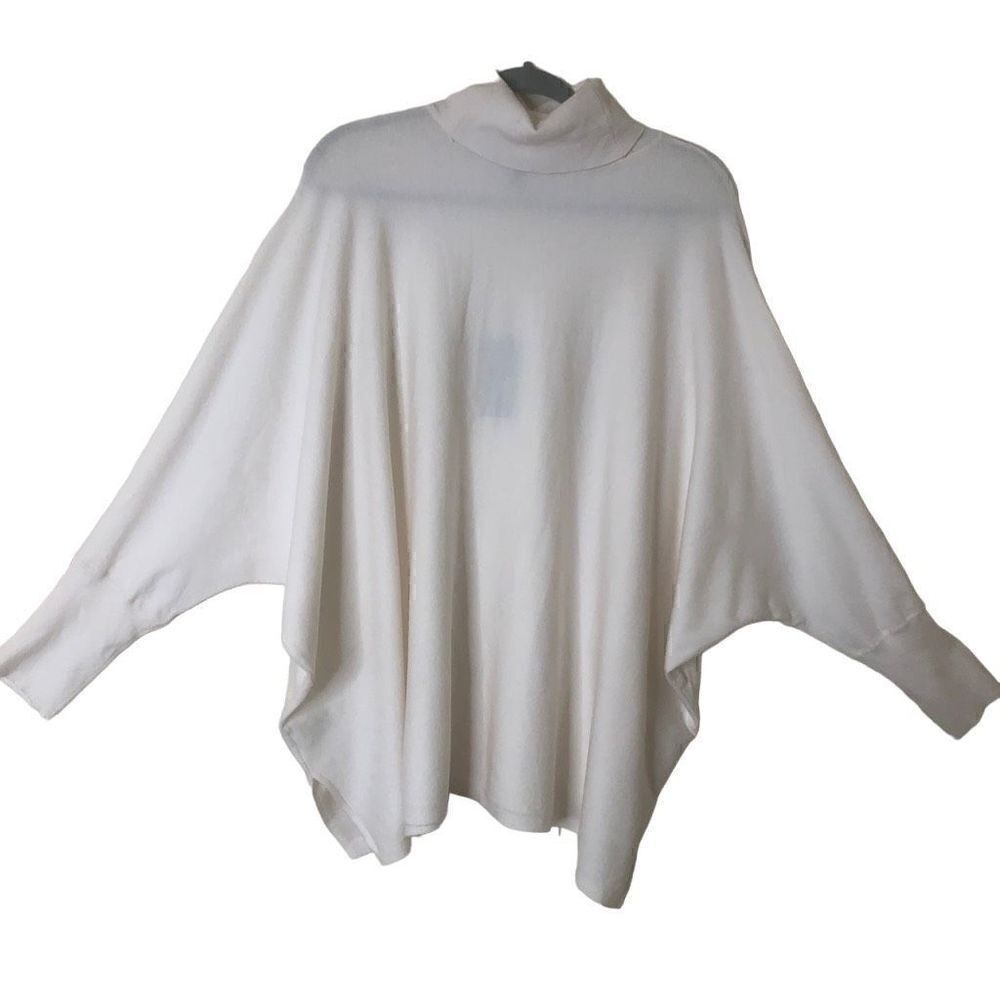 NEW Alfani Ivory Dolman Sleeve Oversized Lagenlook Turtleneck Sweater Sz 2X NWT